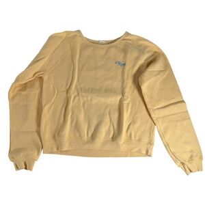 Roxy Womens Yellow California Graphic Sweatshirt Raglan Long Sleeve Size M